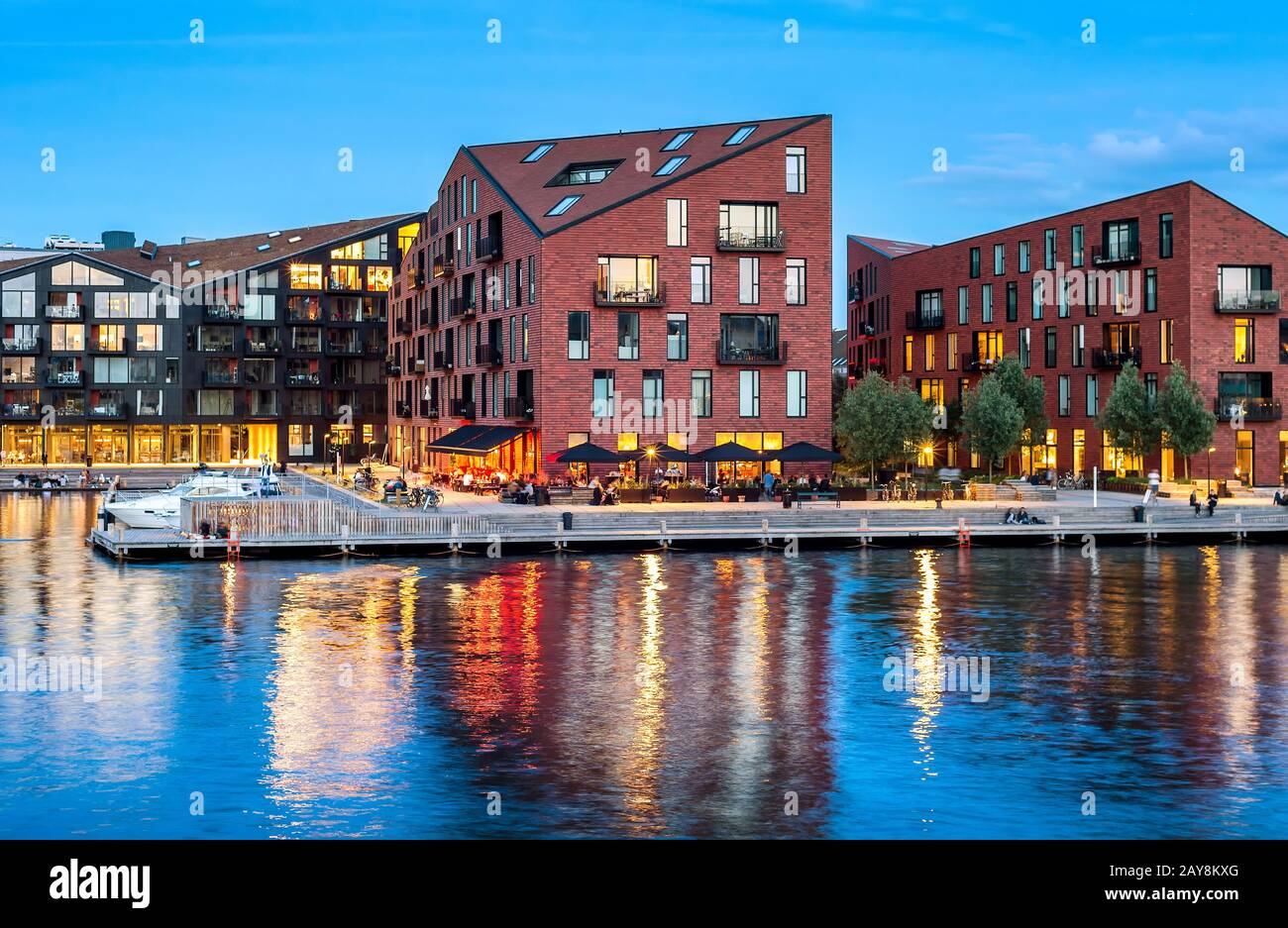 Edificios de diseño arquitectónico moderno, Copenhague Foto de stock