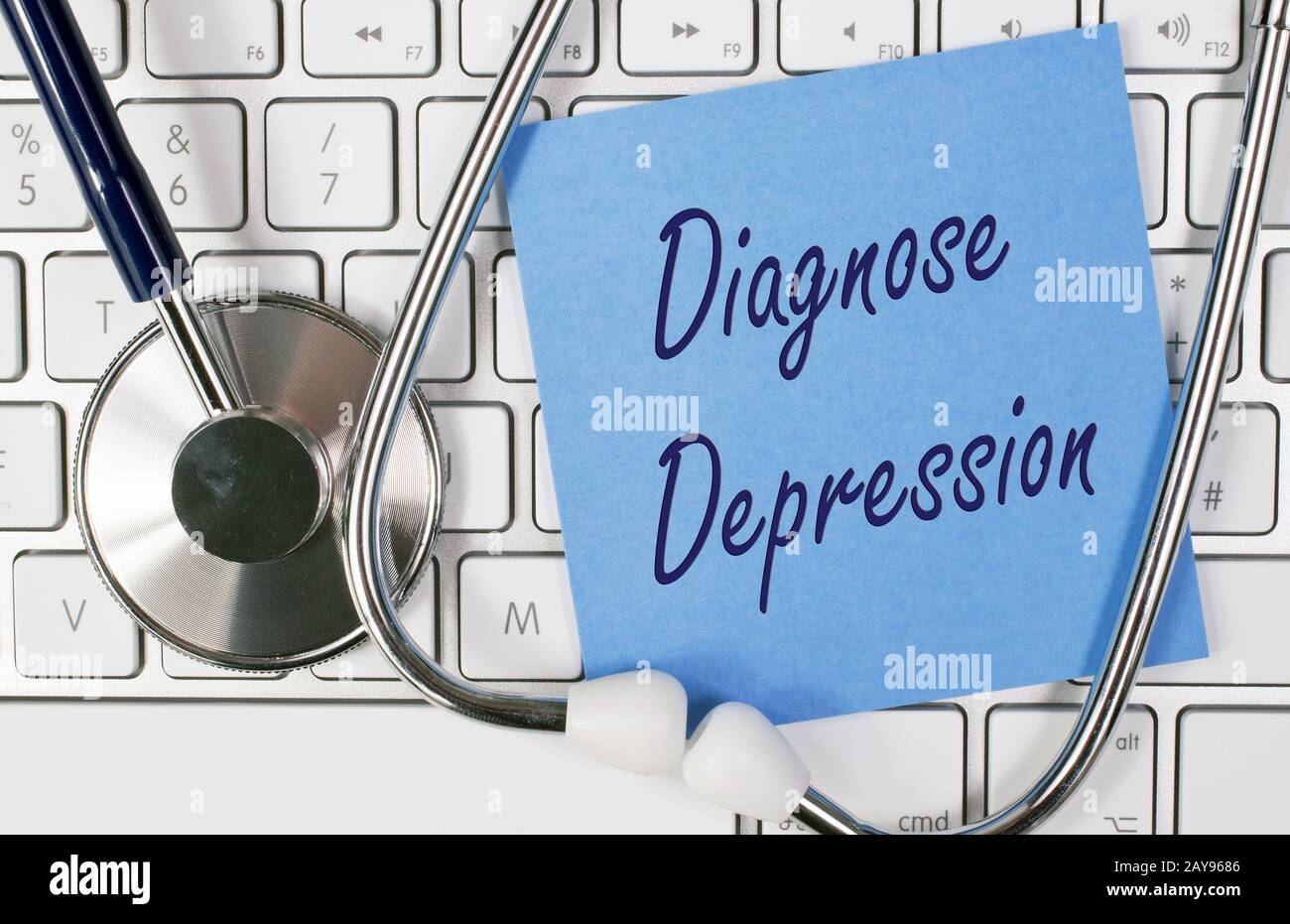 diagnóstico depresión visita médica Foto de stock