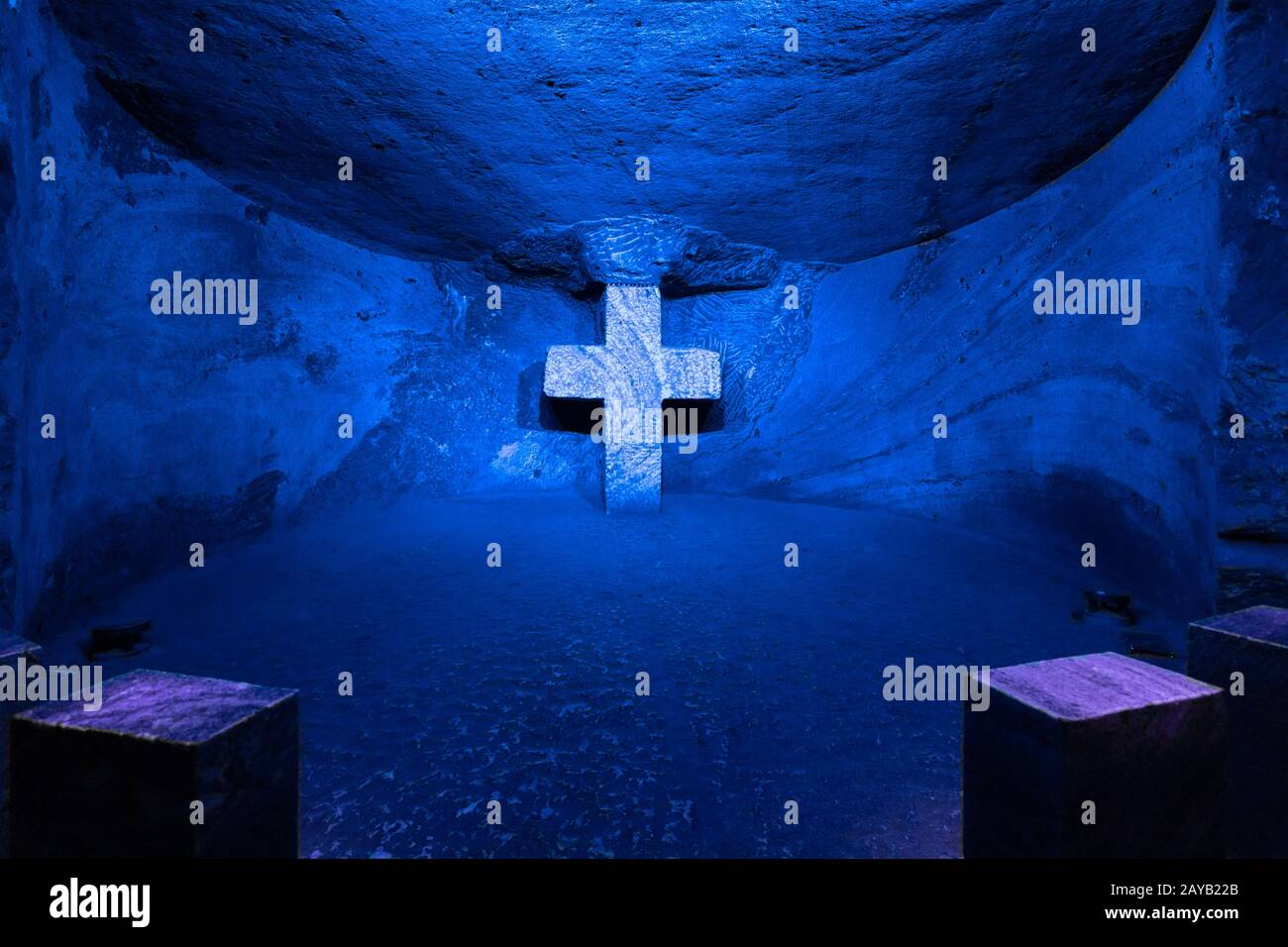 Colombia Zipaquira representación simbólica de la novena vía de la mina de sal de cruce Foto de stock