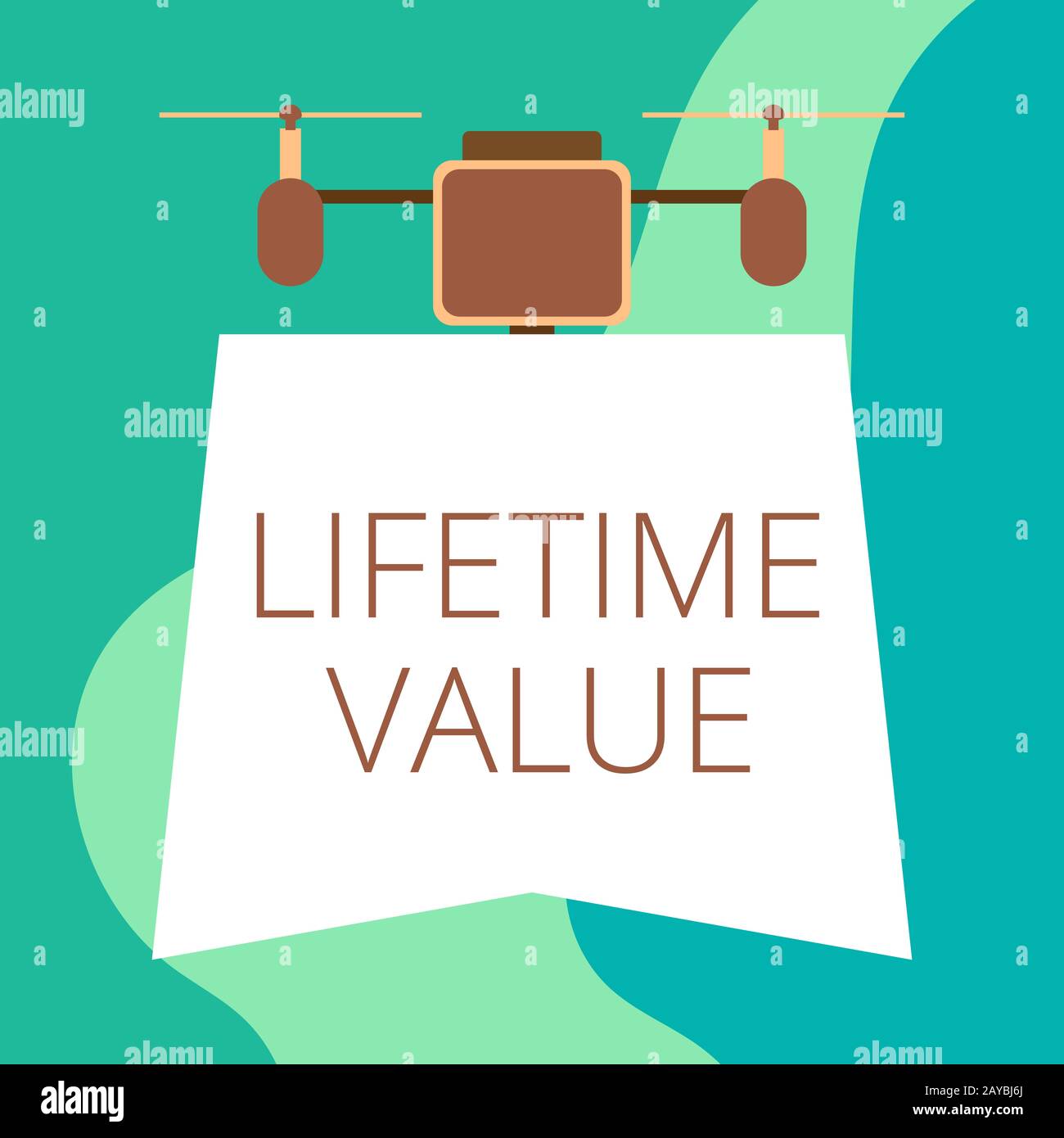 Escritura manual conceptual que muestra el valor de Lifetime. Fotografía de negocios que muestra el valor del cliente durante la vida de los negocios Foto de stock