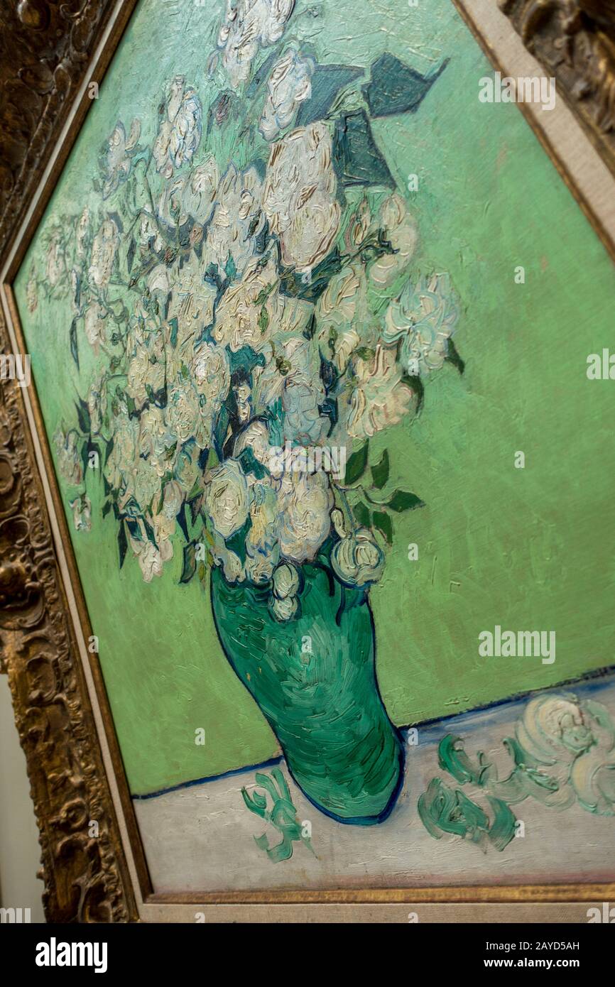 Nueva york, nueva york, EE.UU., 03/15/2018 foto de Vase floral Canvas Prints Wall Art de Van Gogh Classic Artwork Famosa pintura al óleo Foto de stock