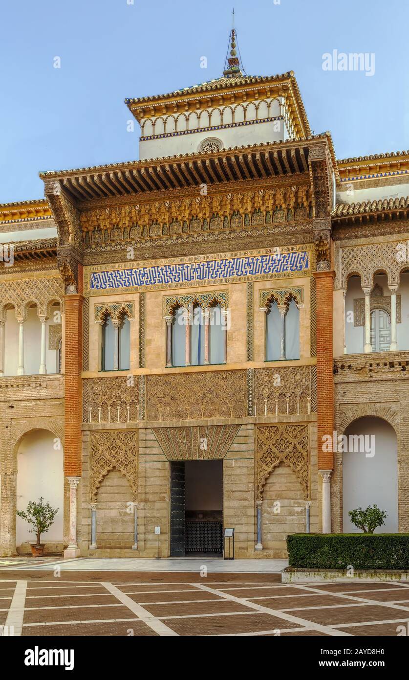Palacio mudéjar en el Alcázar de Sevilla, España Foto de stock