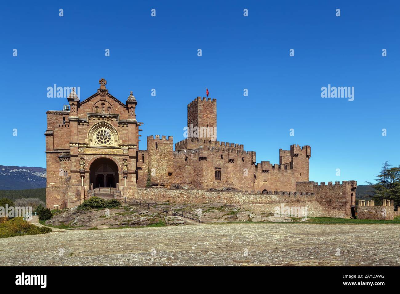 Castillo de Xavier, España Foto de stock