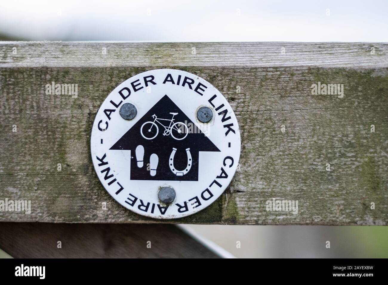 The Calder Aire Link, Oxenhope, Bradford, West Yorkshire, Inglaterra, Reino Unido. Foto de stock