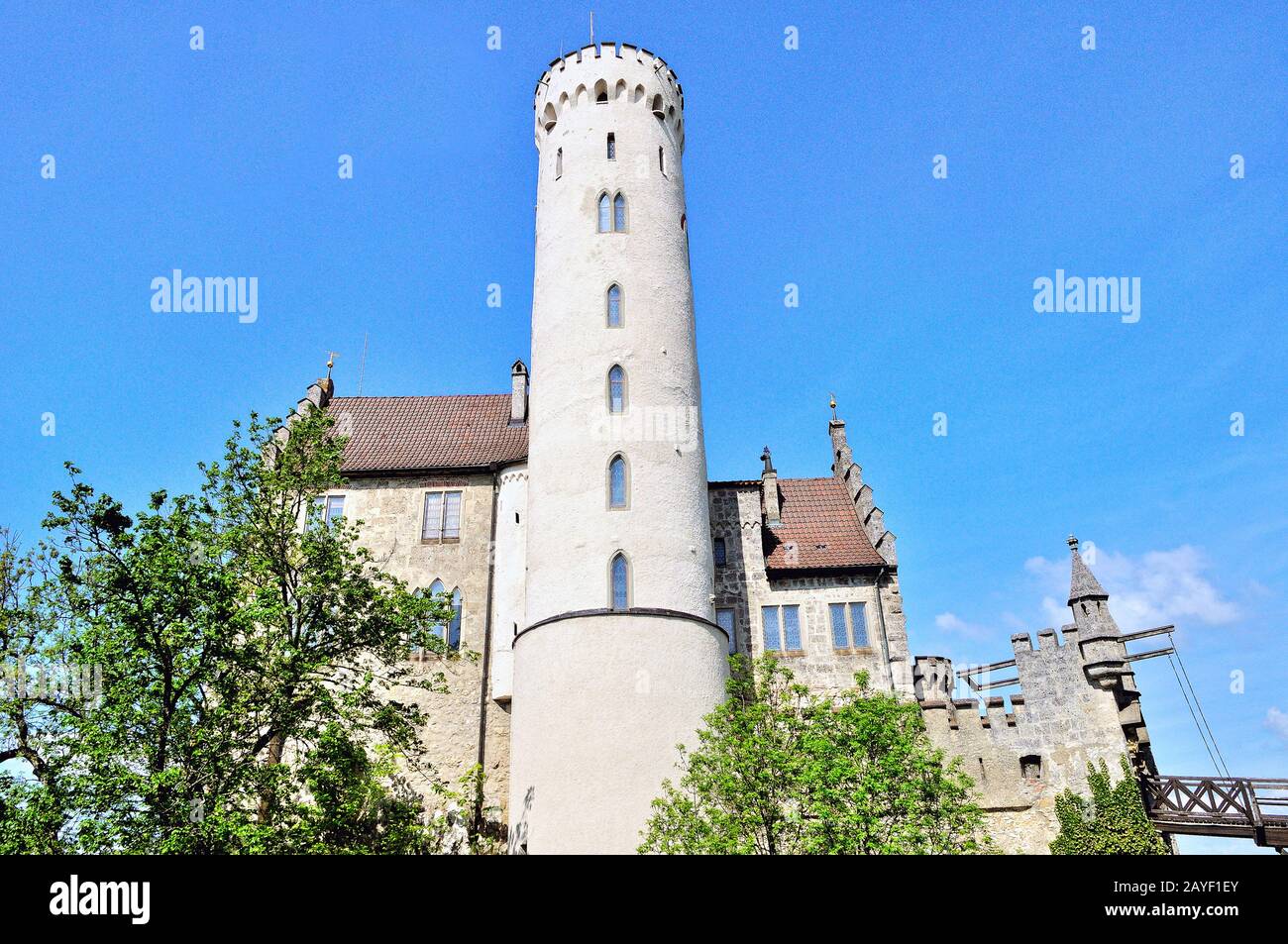 Lechtenstein Castillo Swabian Alb Alemania Foto de stock