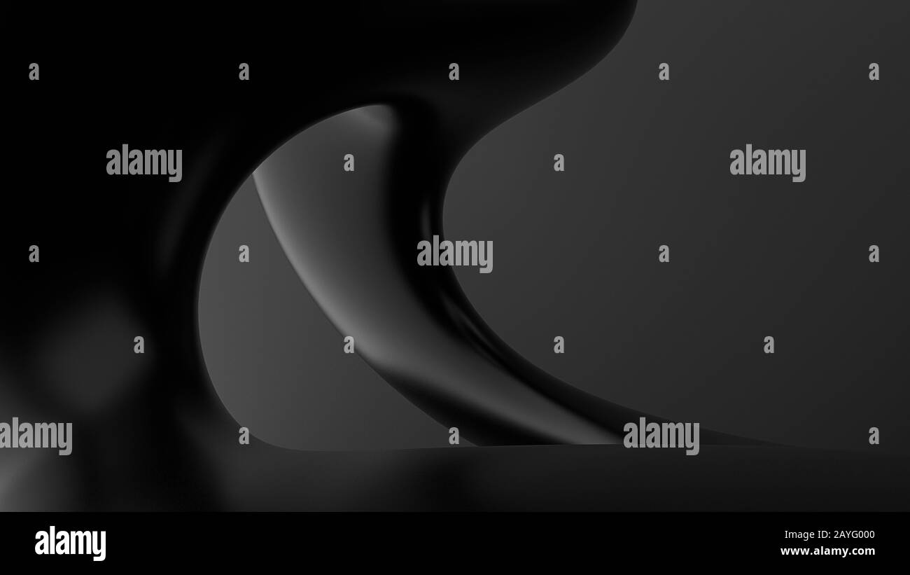 Imagen abstracta de un embudo negro y gris de ciencia ficción Foto de stock