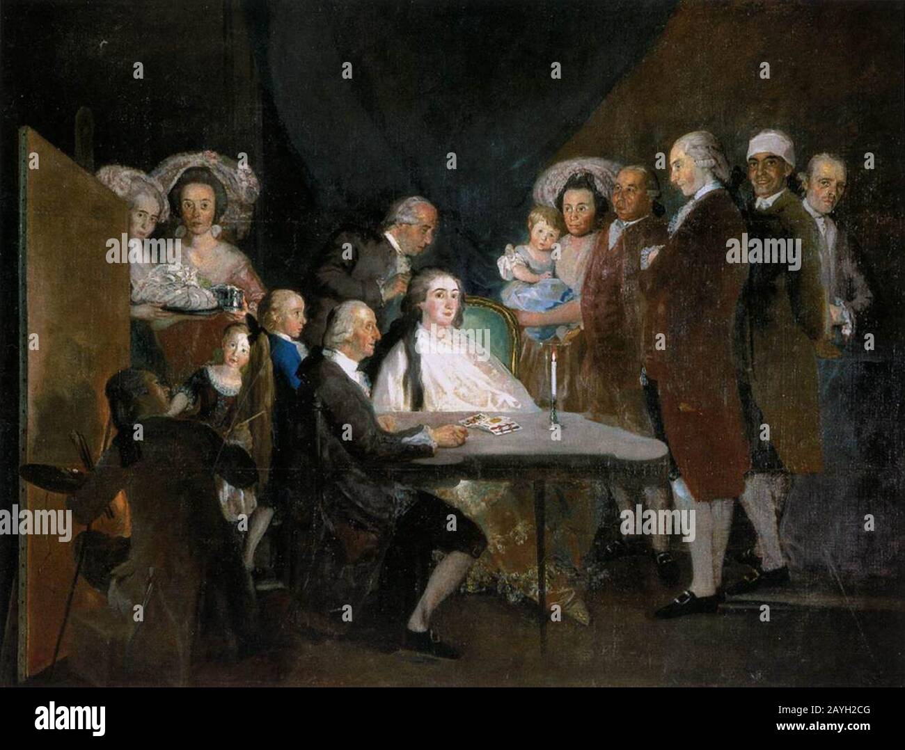 Francisco de Goya y Lucientes - la Familia del Infante Don Luis Foto de stock