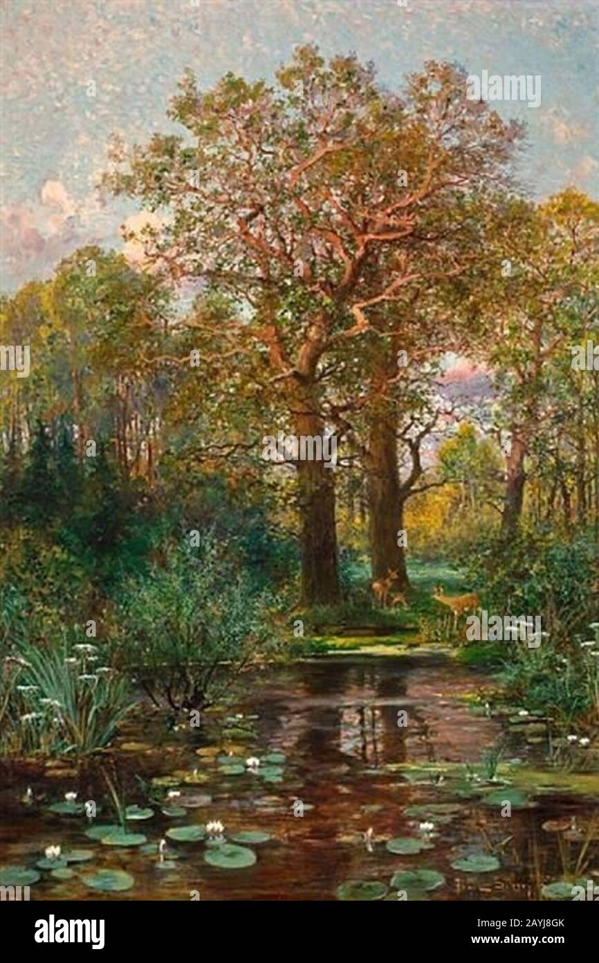 Franz Schreyer - Waldesruh. Foto de stock