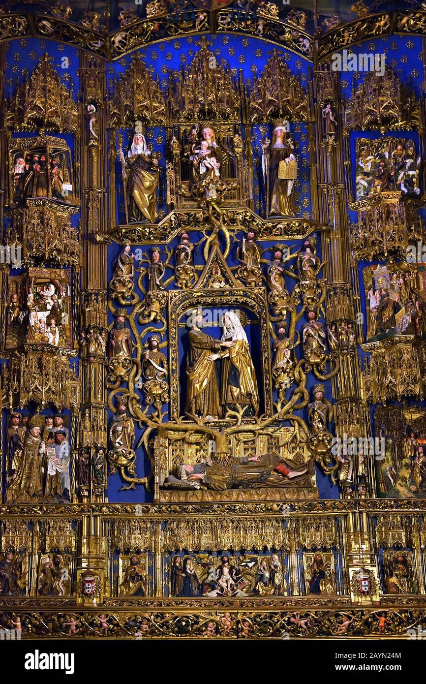 La Catedral de Santa María de Burgos (Santa Iglesia Basílica Catedral Metropolitana de Santa María de Burgos), Iglesia católica dedicada a la Virgen María, España. Foto de stock