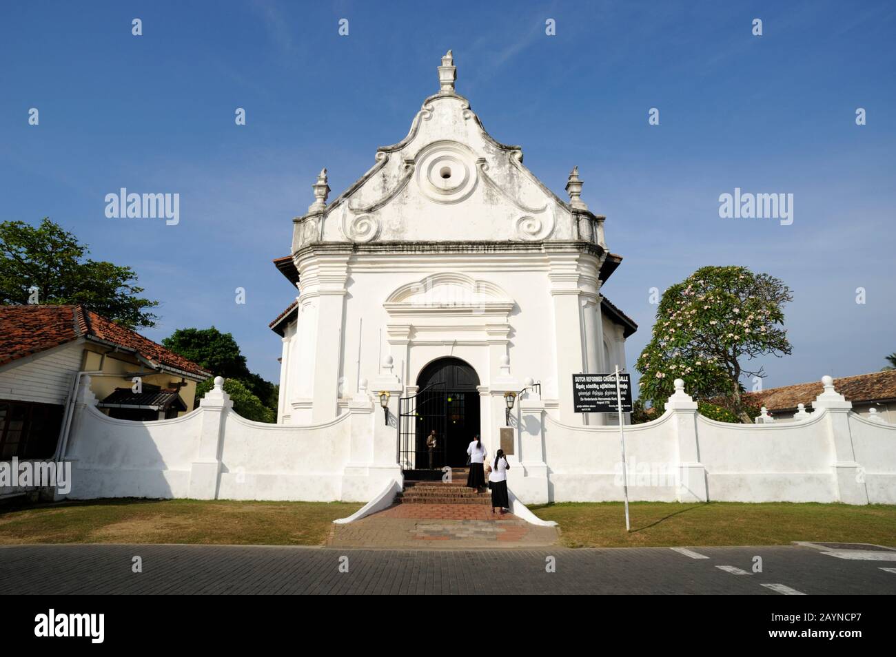 Sri Lanka, Galle, fort, Iglesia reformada holandesa (siglo 18) Foto de stock