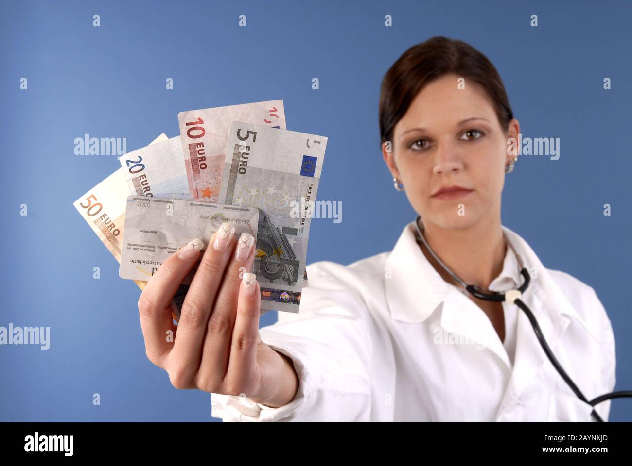 Gesetzlich oor privat versichert Foto de stock