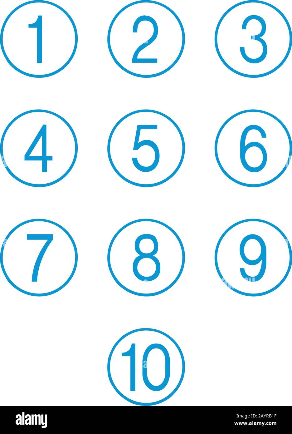 Número del teclado numérico establecido, números en círculos. Código o  código de acceso para introducir o desbloquear. Ejemplo de vector de  acciones aislado sobre fondo blanco Imagen Vector de stock - Alamy