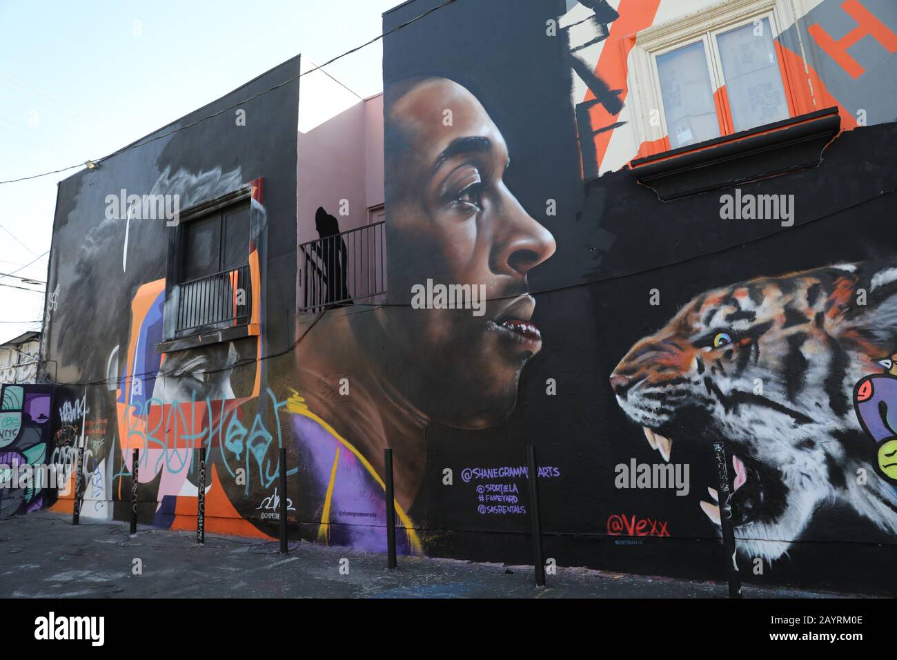 El Arte De La Pared De Kobe Bryant En Melrose Ave La Foto