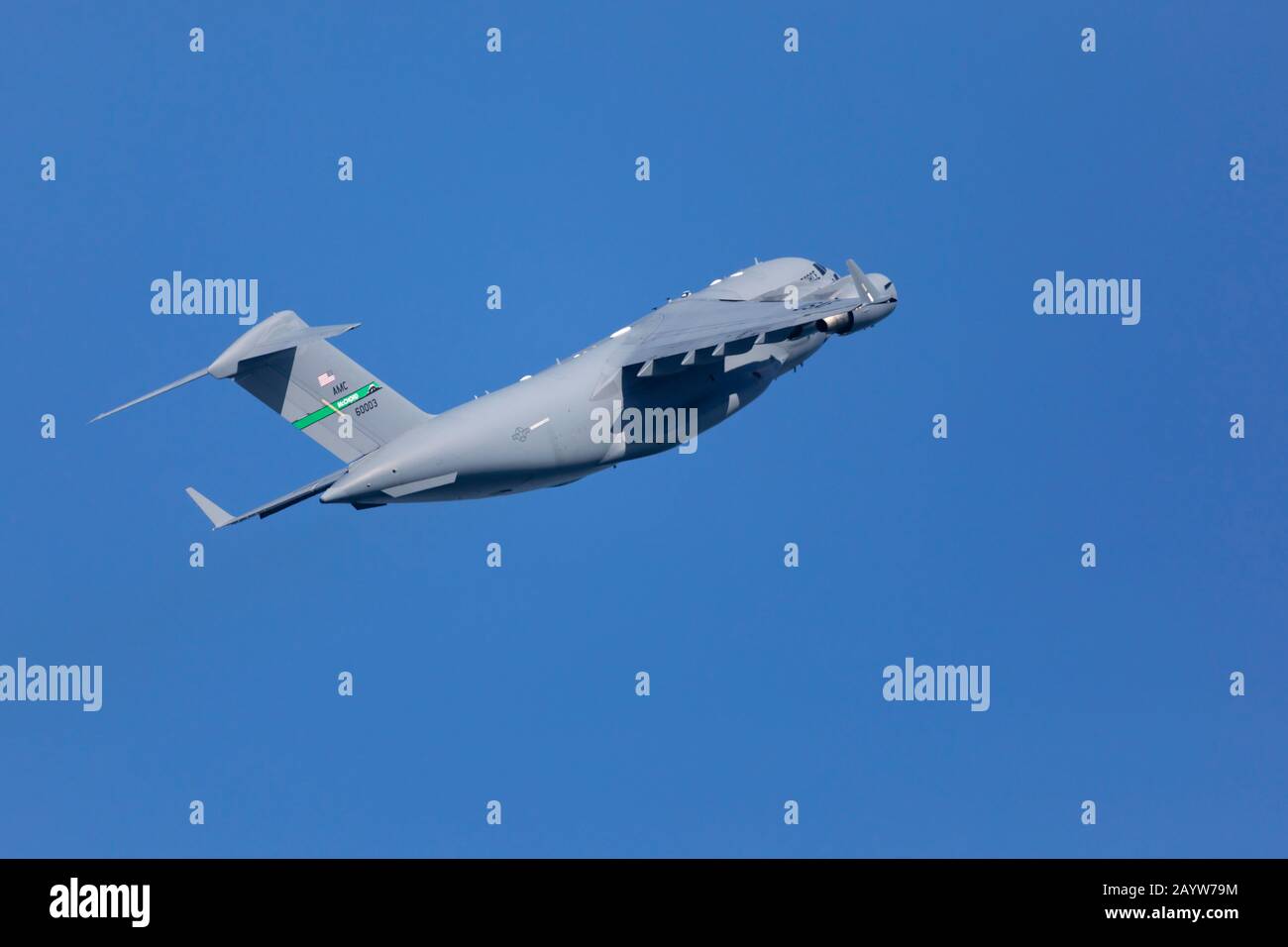 United States Air Force, USAF, Boeing C17 Globemaster Transport Aircraft, 60003, desde la base aérea McChord, exhibiendo en San Francisco Fleet Week 2019. C Foto de stock