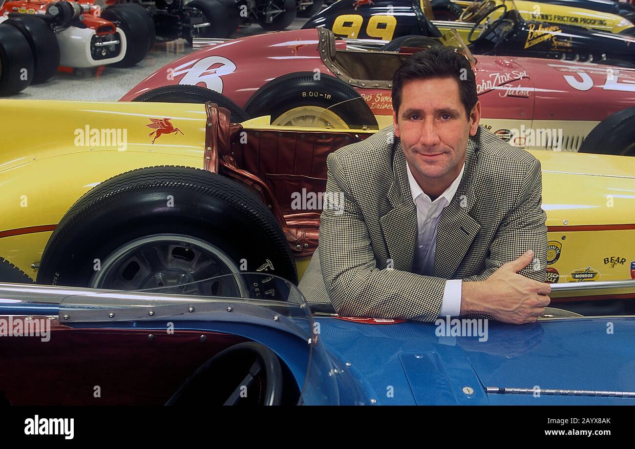 Tony George ex CEO de Indianápolis Motor Speedway en el Museo de Indianápolis Motor speedway. 2001 Foto de stock