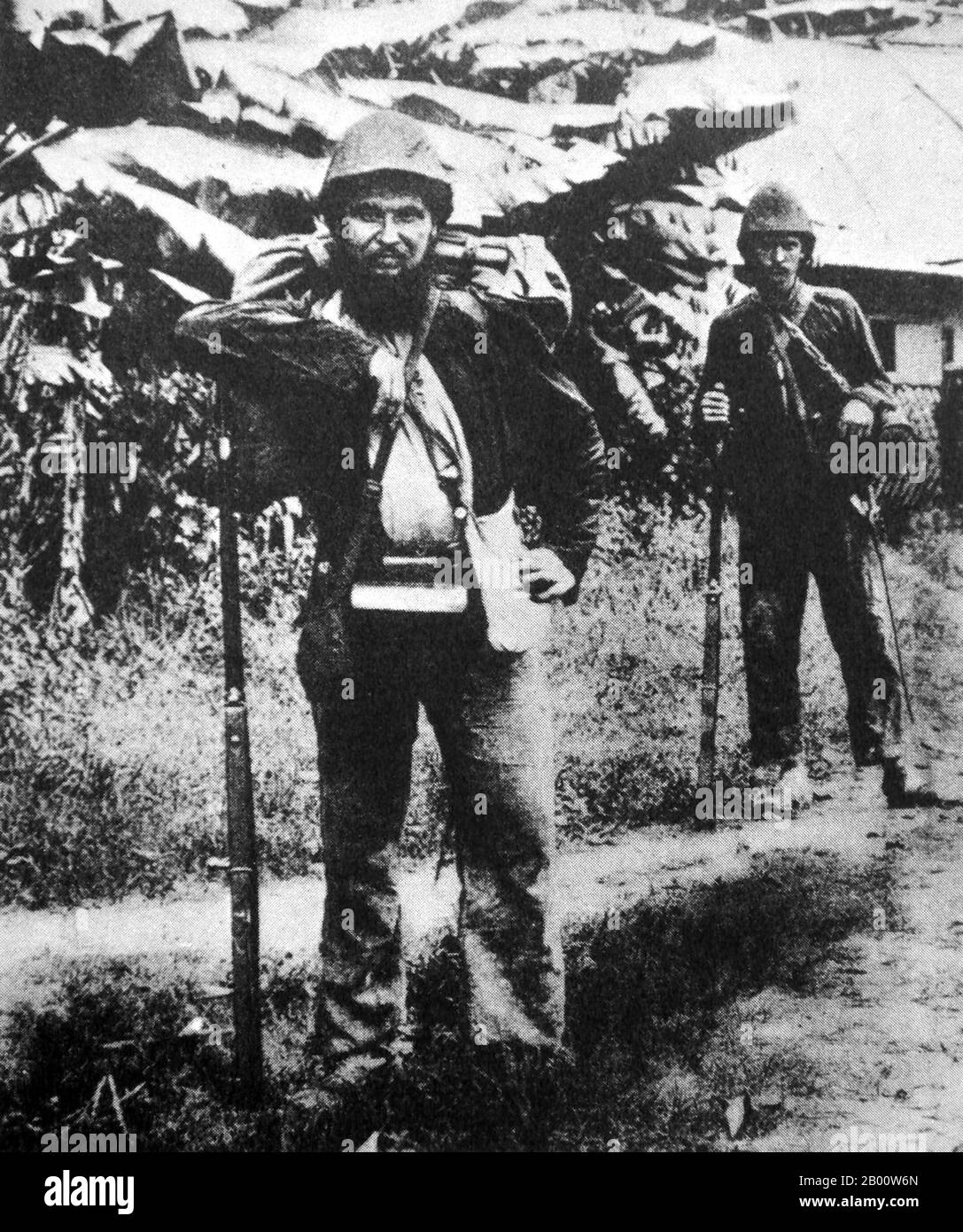 Vietnam: Francés 'Marsouins' (Troupes de Marine) en Indo-China en 1888. Los marines franceses se llaman tradicionalmente 'marsouins' o 'marpoises'. Desempeñaron un papel activo en la invasión y ocupación de Vietnam por Francia en el siglo XIX. Foto de stock