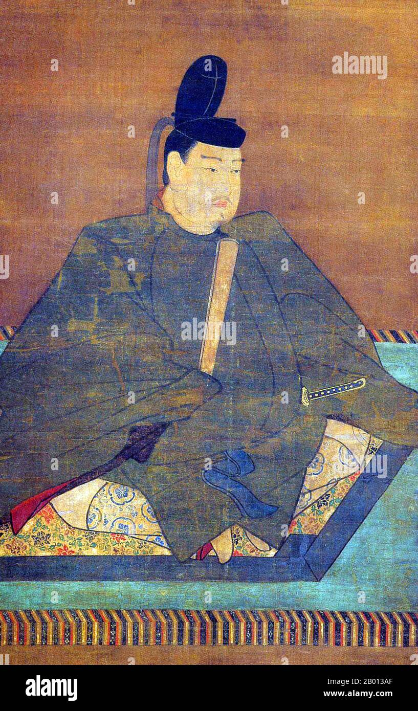 Japón: Emperador Shomu, gobernante de Japón (701 - 2 de mayo de 756). Retrato, siglo 13th. El emperador Shomu (Shomu-tenno, 701-756), nombre personal Oshi-hiraki Toyosakura-hiko-no-mikoto, fue el emperador de Japón de 45th según el orden tradicional de sucesión, que gobernaba desde 624 hasta 749. Este emperador es venerado tradicionalmente en un santuario conmemorativo sintoísta (misasagi) en Nara. Foto de stock