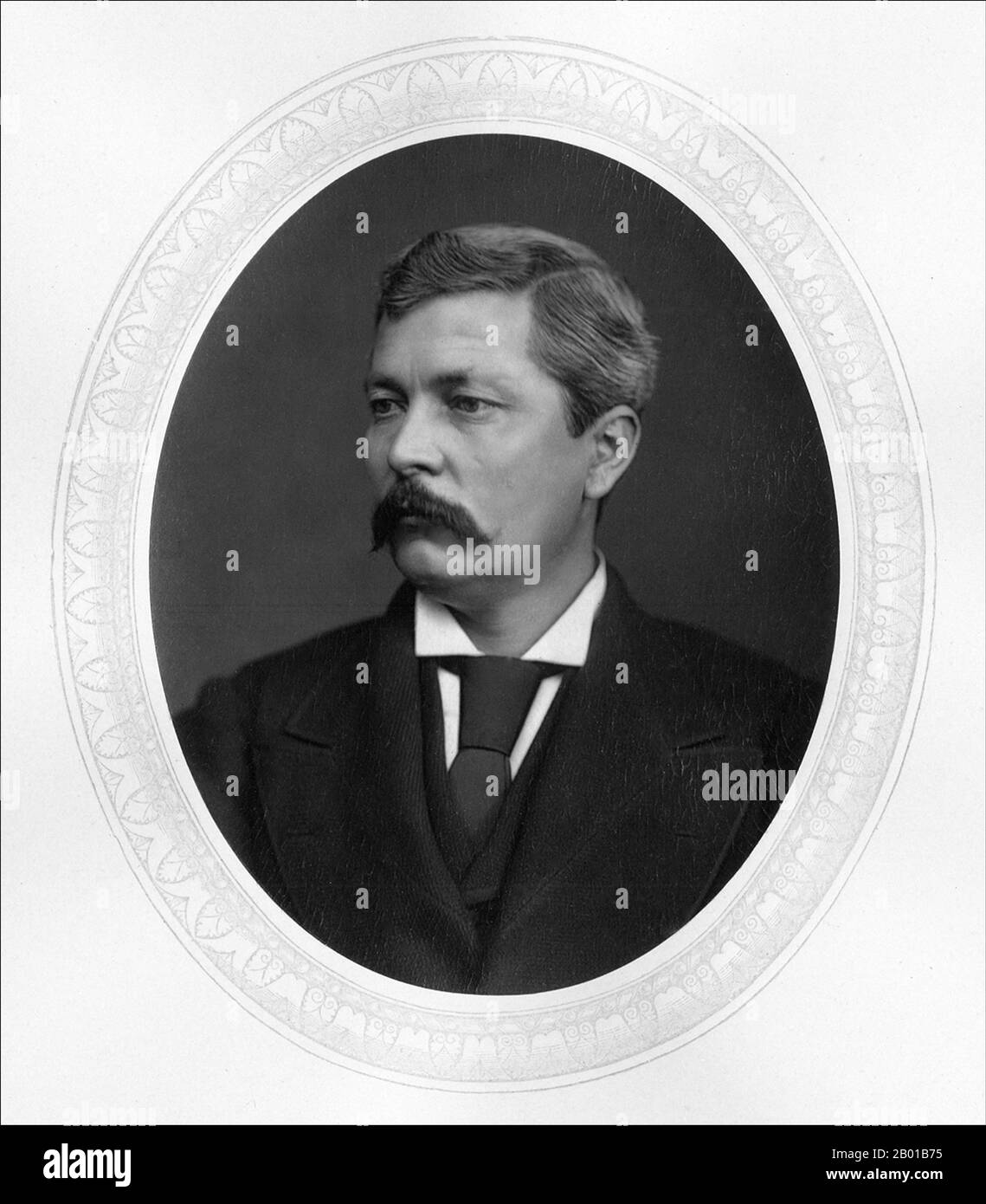 Reino Unido: Sir Henry Morton Stanley (28 de enero de 1841 - 10 de mayo de 1904), explorador galés-americano e imperialista. Foto de Lock & Whitfield (fl. 1856-1894), 1880. Sir Henry Morton Stanley, GCB, nacido John Rowlands, fue un periodista y explorador galés famoso por su exploración de África y su búsqueda de David Livingstone. Stanley es a menudo recordado por las palabras pronunciadas a Livingstone al encontrarlo: 'Dr. Livingstone, supongo?', aunque hay alguna pregunta sobre la autenticidad de este saludo ahora famoso. Foto de stock