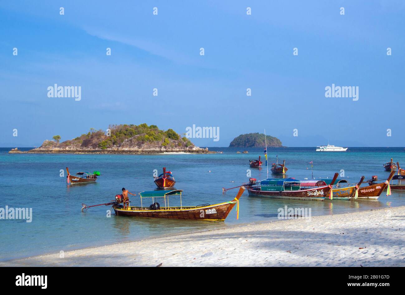 Tailandia Barcos gitanos de mar, Sunrise Beach, Ko Lipe, Ko Tarutao