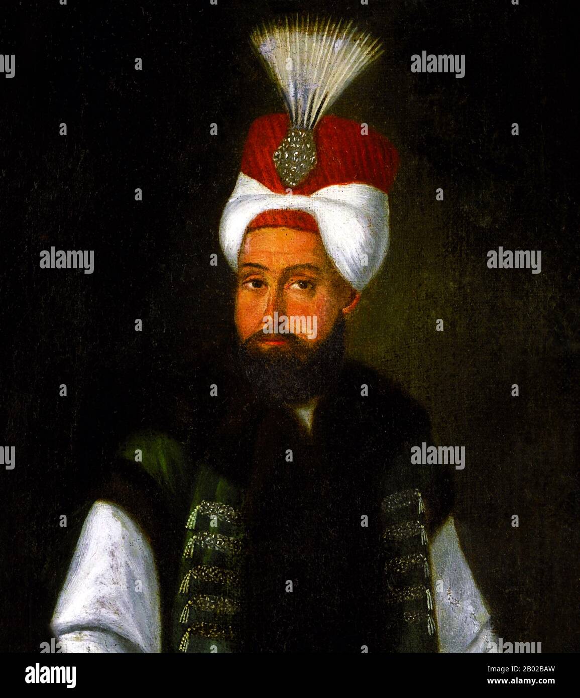 Selim III (turco otomano: سليم ثالث Selīm-i sālis) (24 de diciembre de 1761 – 28 o 29 de julio de 1808) fue el sultán reformista del Imperio Otomano de 1789 a 1807. Los Janisarios eventualmente lo depusieron y encarcelaron, y colocaron a su primo Mustafa en el trono como Mustafa IV Foto de stock
