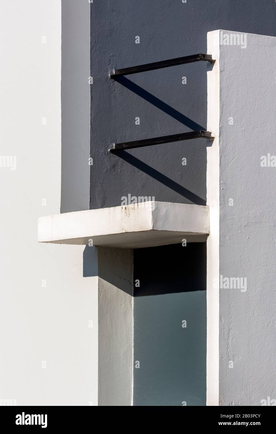 Utrecht, Rietveld-Schröder Haus Oder Haus Schröder, 1924 Von Gerrit Rietveld, Blick Von Südosten, Detail Des Balkons Foto de stock