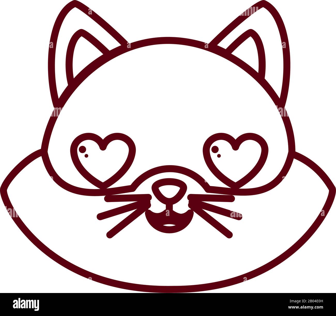 Lindo gato kawaii dibujos animados en estilo de línea de amor icono diseño,  animal zoológico vida naturaleza carácter infancia y adorable tema  ilustración vectorial Imagen Vector de stock - Alamy