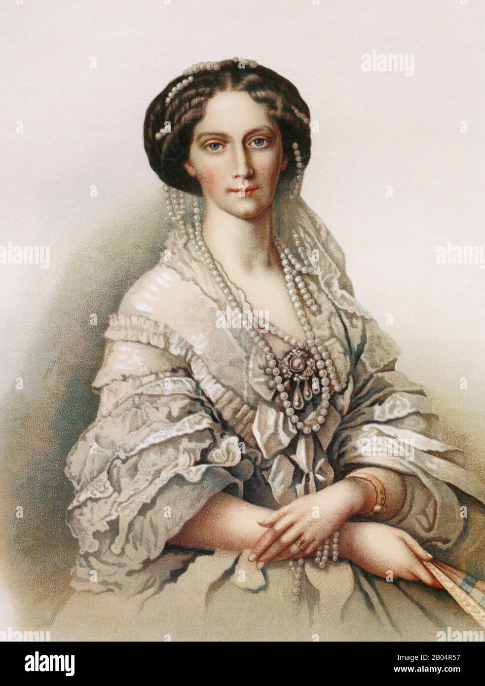 La Emperatriz Rusa María Alexandrovna. Pintura del siglo 19. Foto de stock