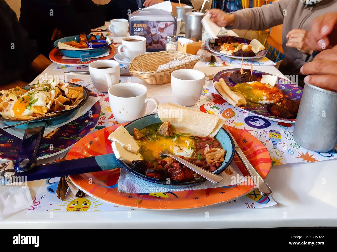 desayuno en un restaurante mexicano Foto de stock