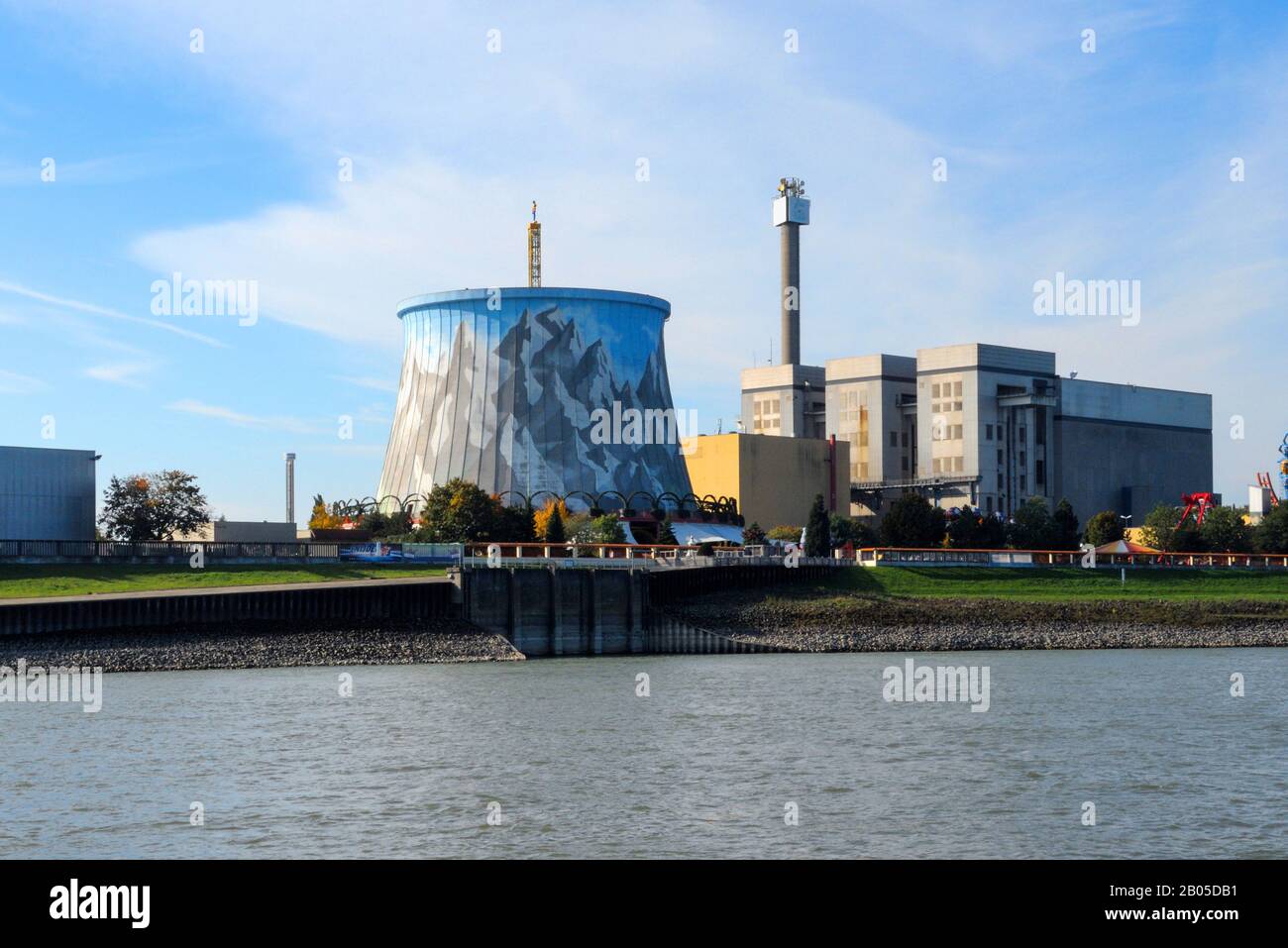Parque de atracciones Wunderland Kalkar, una antigua central nuclear, Alemania, Renania del Norte-Westfalia, bajo Rin, Kalkar Foto de stock