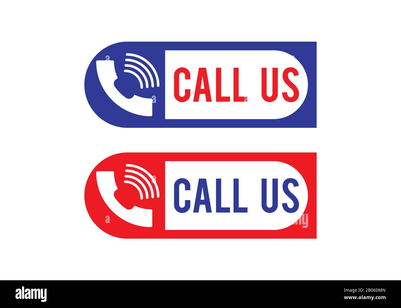 Botón de llamada, diseño de iconos de contacto, banner De Llamada Ilustración del Vector