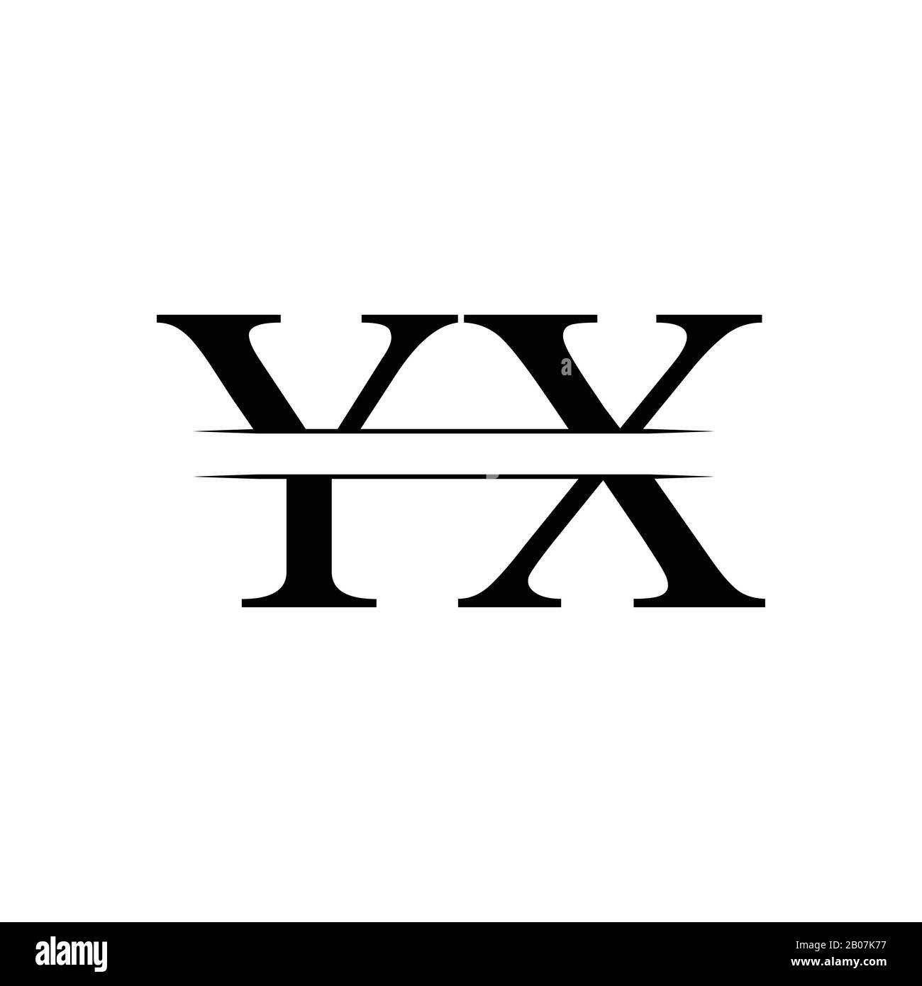 Plantilla Inicial Del Vector De Diseño Del Logotipo Yx Letra Creativa