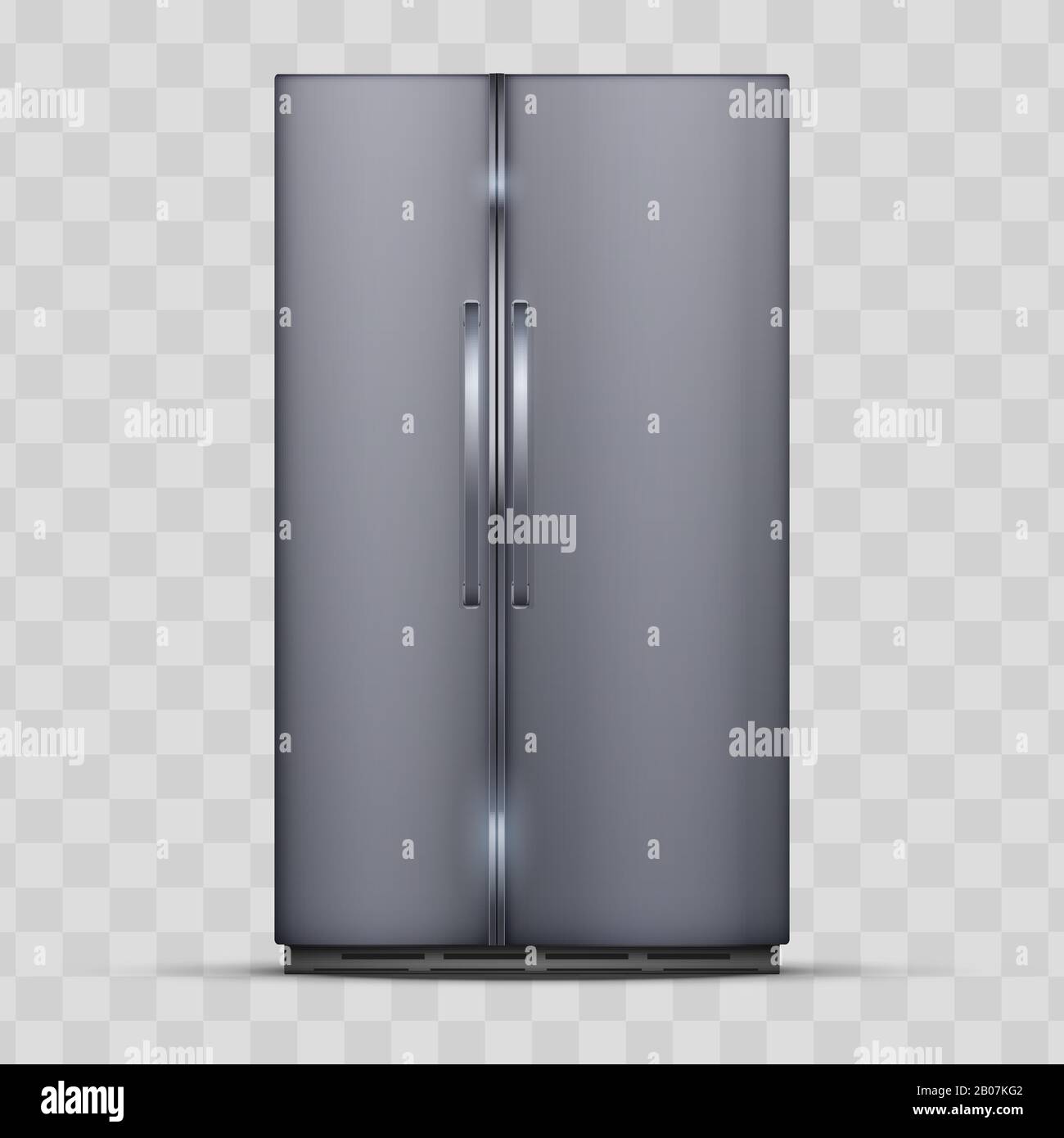 Frigorífico moderno refrigerador. Ilustración del Vector