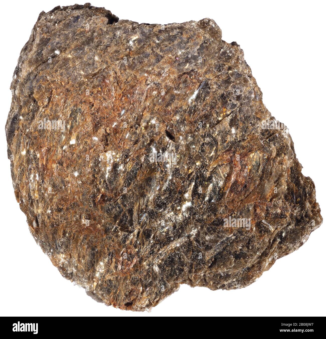 Piroaurita, Estrie, Quebec la piroaurita es un carbonato básico hidra de magnesio y hierro. Foto de stock