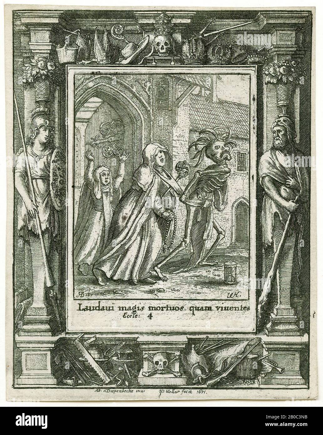 Wenceslaus Hollar La Muerte Y La Abad De La Serie La Danza De La Muerte Despu S De Hans