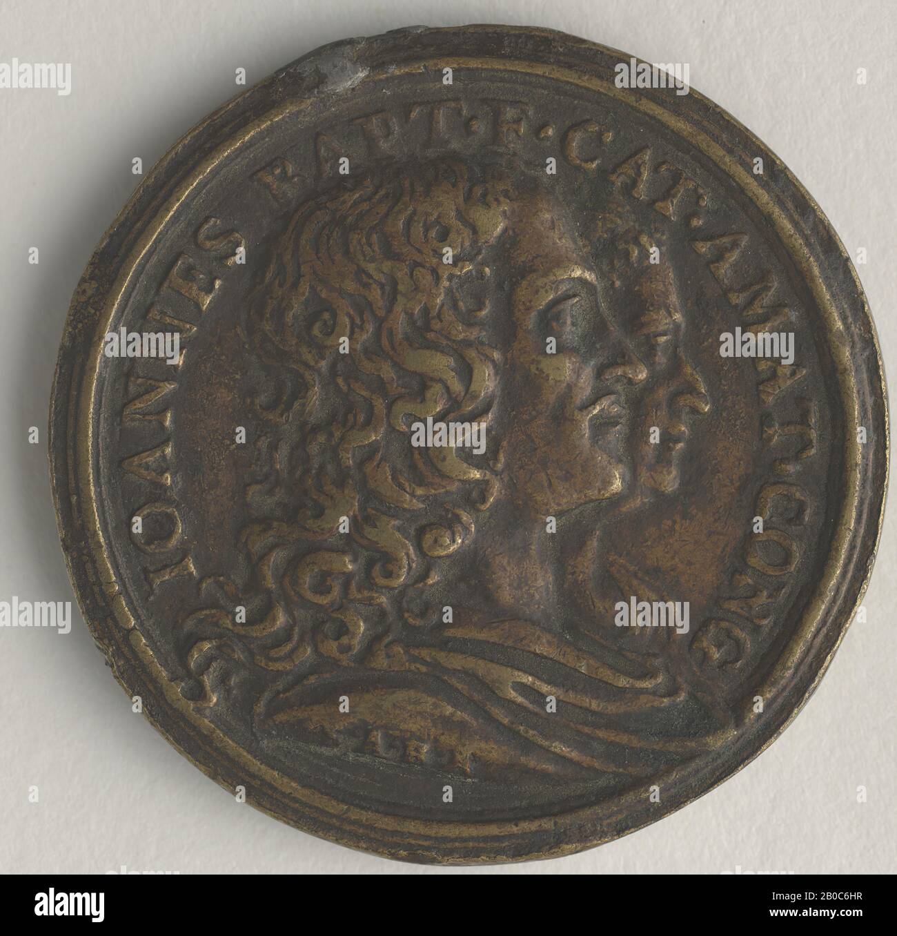 S. A. B. A. Medalist, Giovanni Battista y Caterina F?, n.d., bronce, 1 1/2 pulg. (3.8 cm.) Foto de stock