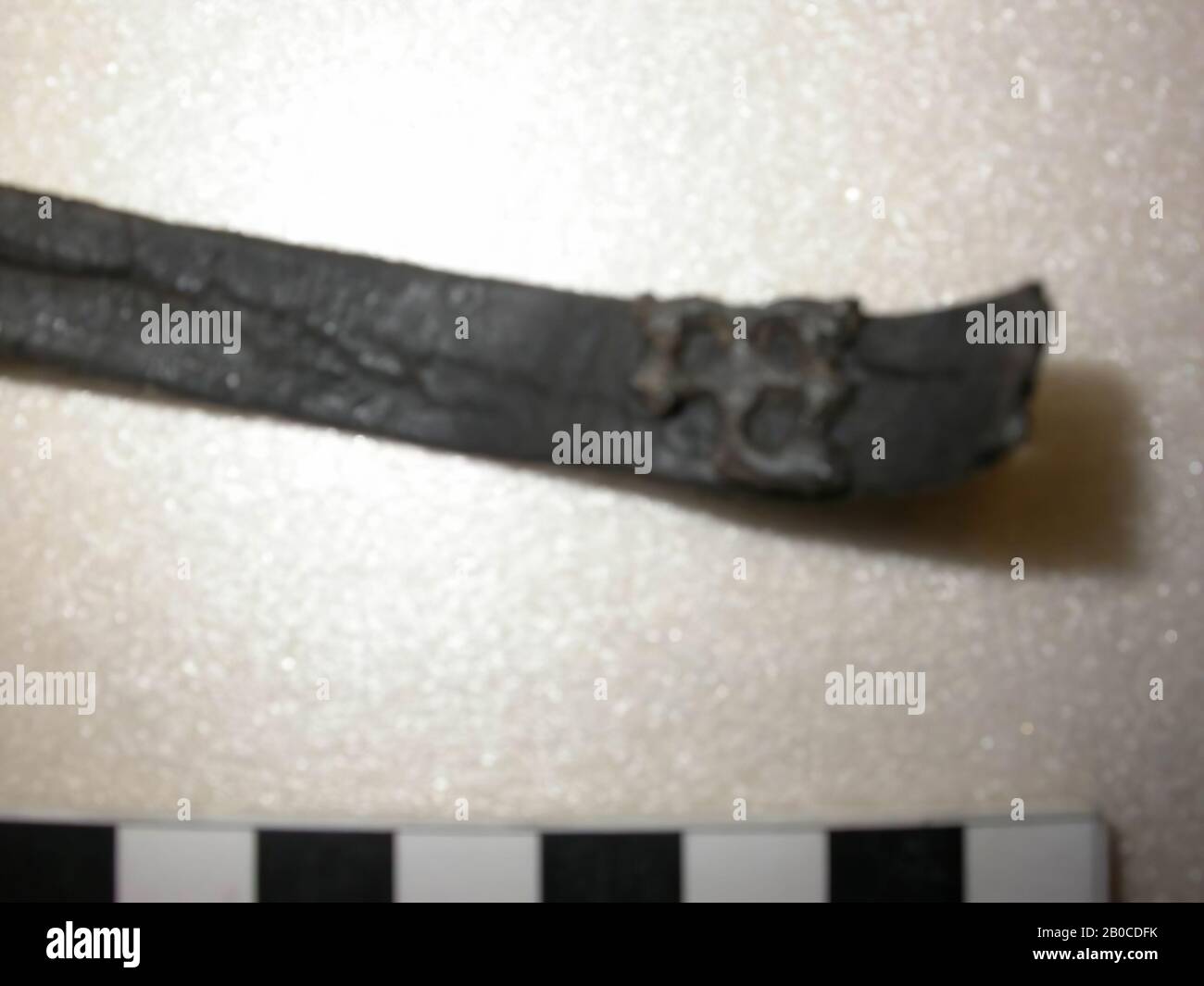 Cinturón largo con accesorios en caja separada, cinturón, orgánico, cuero, metal, plomo Foto de stock