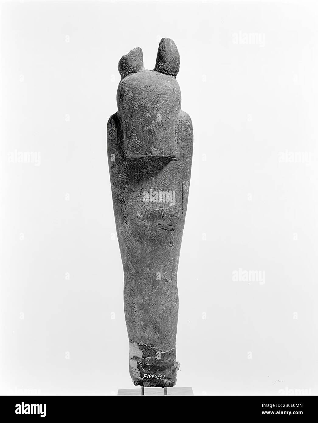 Egipto, estatua votiva, madera, lino, 29 x 7.1 cm, Tercer Período intermedio, XXII Dinastía, Osorkon I, Egipto Foto de stock