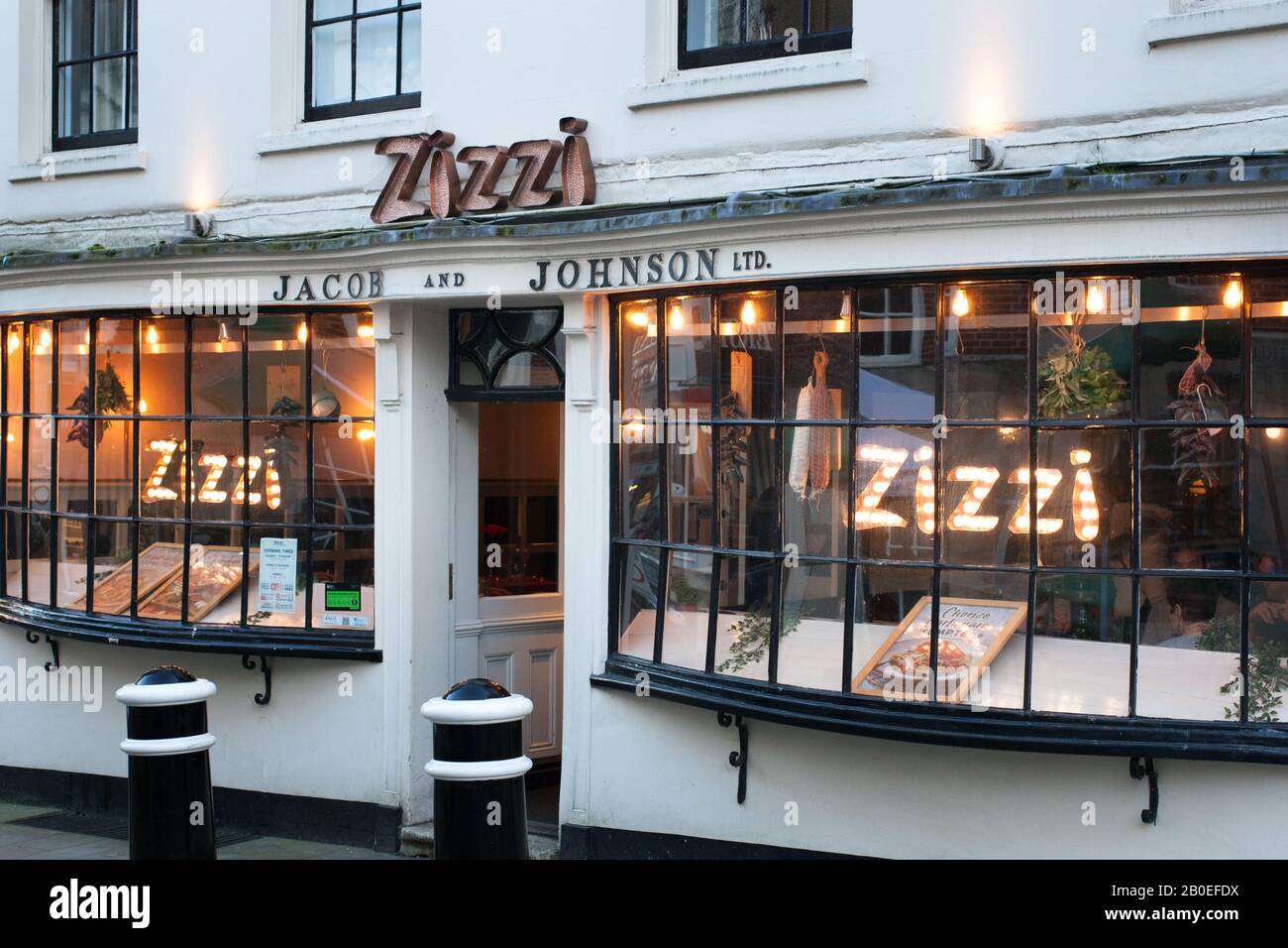 El restaurante italiano Zizzi en Winchester, Reino Unido Foto de stock