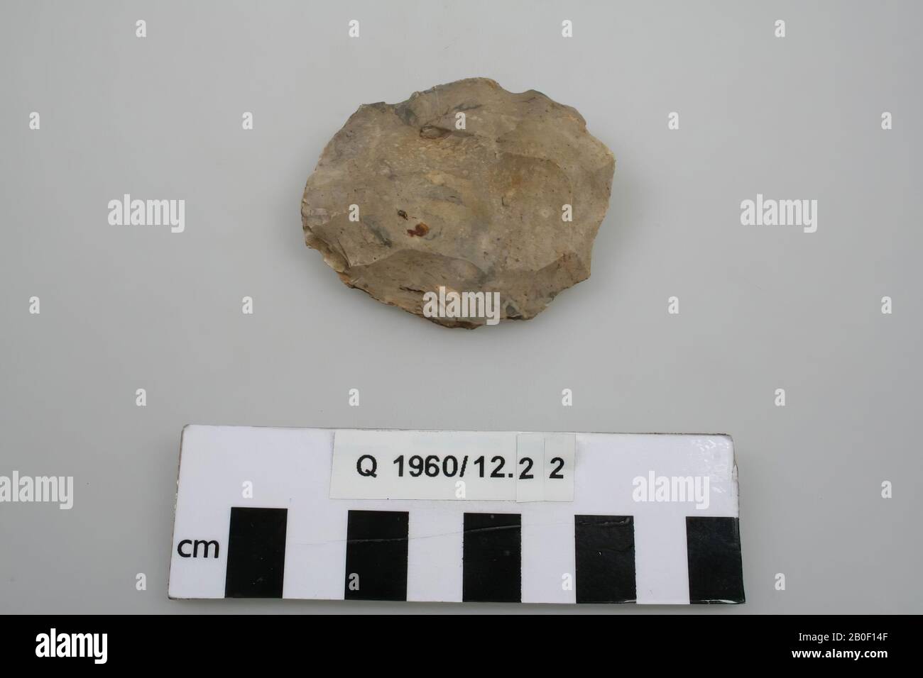 Herramienta Flint., herramienta, piedra, Flint, prehistoria, Francia, Unknown, Rouen, Mont St Aignan Foto de stock