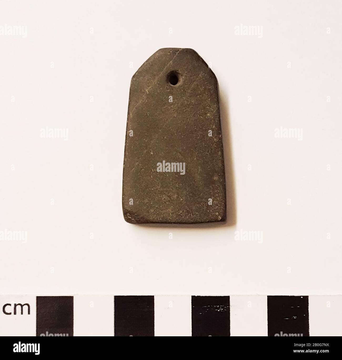 Touchstone, piedra, 4.5 x 2.6 x 0.6 cm, vmec, países Bajos, Utrecht, Wijk bij Duurstede, Wijk bij Duurstede, Dorestad Foto de stock