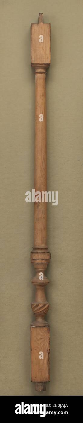 Baluster, británico, mediados del siglo 18, británico, Reparto, altura: 35 pulg. (88.9 cm), obra de madera Foto de stock