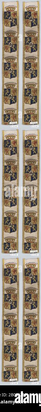 Galloon, italiano, siglo 18, italiano, 16 3/4 x 2 1/4 pulgadas, 42.5 x 5.7 cm, Textiles-Adornos Foto de stock