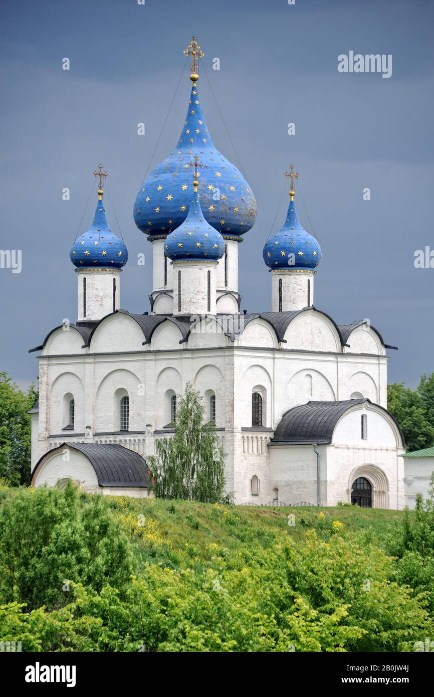 = Catedral de la Natividad con Domos Azules en verano = Vista desde una