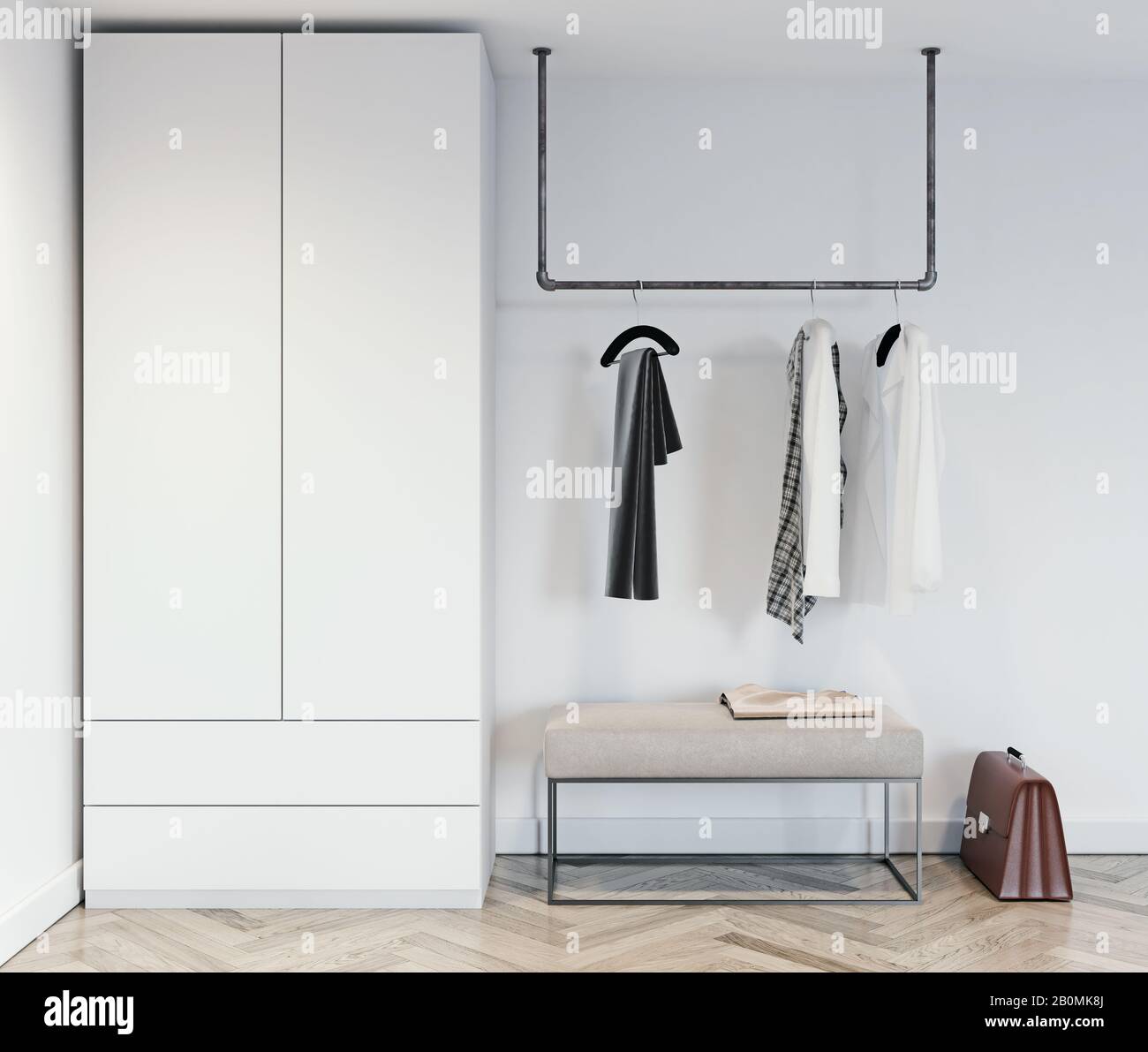 Riel de la ropa ropa armario interior fotografías e imágenes de alta  resolución - Alamy