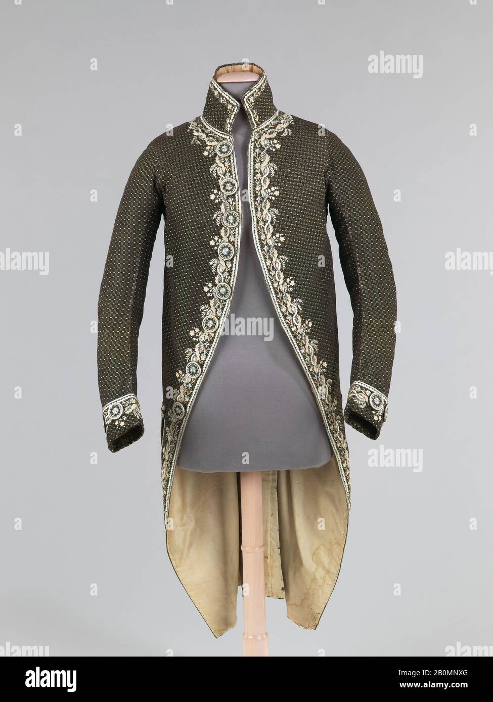 de corte, francés, 1780–90, francés, seda de stock - Alamy