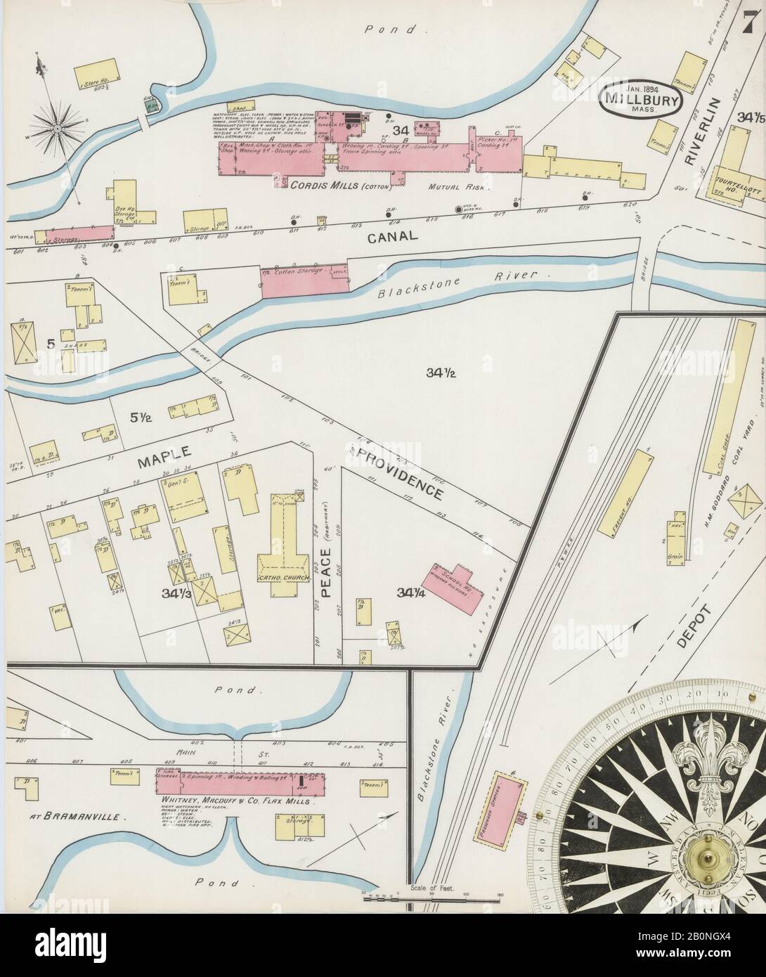 Imagen 7 De Sanborn Fire Insurance Map De Millbury, Worcester County