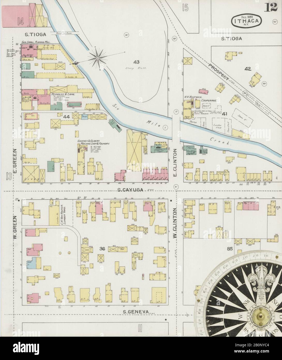 Imagen 12 De Sanborn Fire Insurance Map De Ithaca, Condado De Tompkins