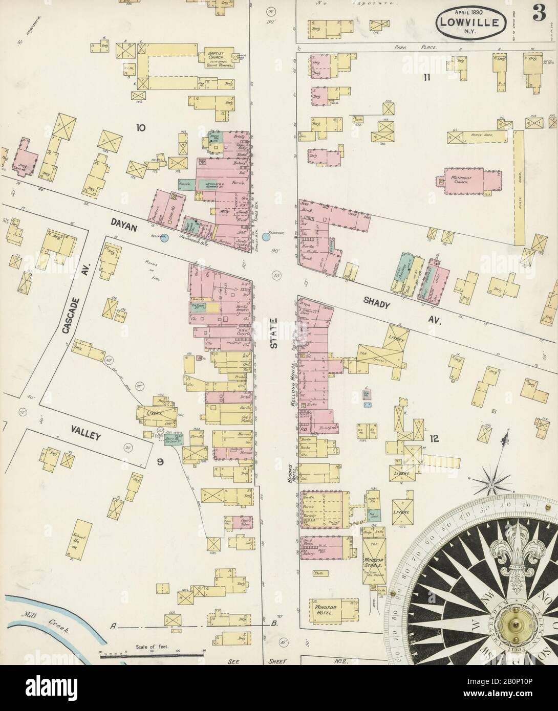 Mapa de lowville nueva york fotografías e imágenes de alta resolución