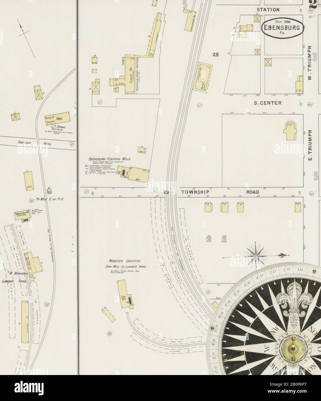 Imagen 2 De Sanborn Fire Insurance Map De Ebensburg, Condado De Cambria, Pennsylvania. Octubre