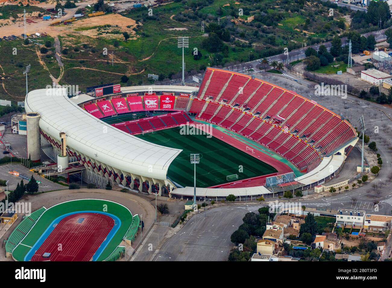 Estadio De Son Moix En Palma, 04.01.2020, Luftbild, España, Islas Baleares, Mallorca, Palma Foto de stock